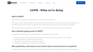 GDPR – BaseKit Sitebuilder