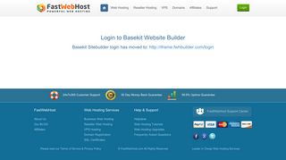 Basekit Sitebuilder Login - FastWebHost