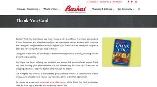 Thank You Card | Bashas