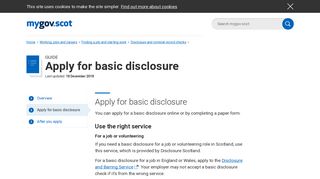 Basic disclosure - mygov.scot
