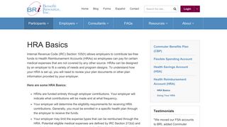HRA Basics | Benefit Resource, Inc.