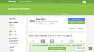 BasicSafe Integrations | GetApp®