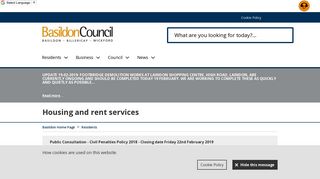 Housing and rent services - Basildon