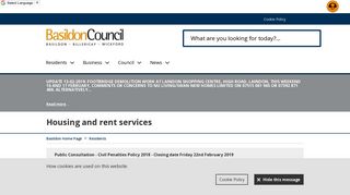 Housing and rent services - Basildon - Basildon Council