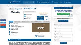 Basis DSP Reviews: Overview, Pricing and Features