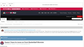 Guess I have to move on from Basketball Monster - Fantasy ...