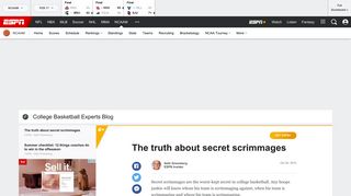 The truth about secret scrimmages - College Basketball Experts Blog ...