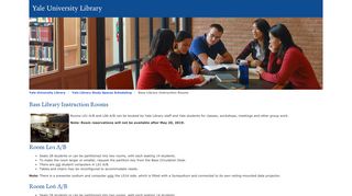Bass Library Instruction Rooms - Yale Study Spaces Scheduling - Yale ...