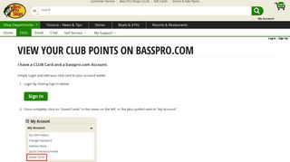 View your CLUB points on basspro.com | Bass Pro Shops