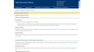 Explore the Bass Library | Yale University Library