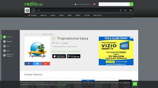 Tropicalísima Salsa radio stream - Listen online for free
