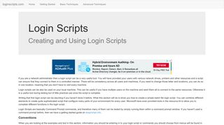 Creating and Using LoginScripts Creating and Using Login Scripts ...
