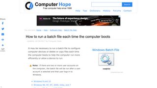 How to run a batch file each time the computer boots - Computer Hope
