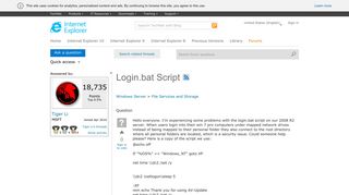 Login.bat Script - Microsoft