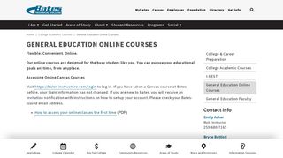 General Education Online Courses - BatesTech - BatesTech