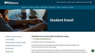 Student Email | MyBates