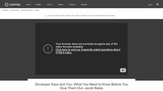 Developer Keys and You: What You Need to Know B... | Canvas LMS ...