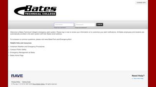 Rave Login - Bates Technical College