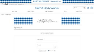 My Account | Bath & Body Works
