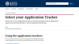 Select your Application Tracker