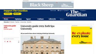 University guide 2019: Bath Spa University | Education | The Guardian