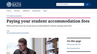 Paying your student accommodation fees
