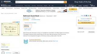 Bathroom Guest Book: Jack Kreismer: 9780940462946: Amazon.com ...