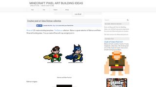 Creative pixel art ideas Batman collection | Minecraft Pixel Art Building ...