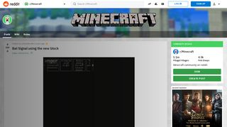 Bat Signal using the new block : Minecraft - Reddit