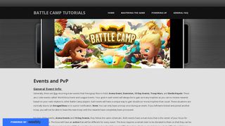 Events - Battle camp tutorials