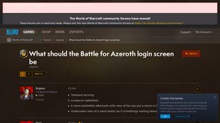 What should the Battle for Azeroth login screen be - World of ...