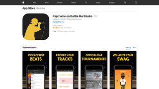 Rap Fame on Battle Me Studio on the App Store - iTunes - Apple