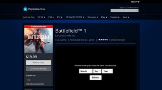 Battlefield™ 1 on PS4 | Official PlayStation™Store US