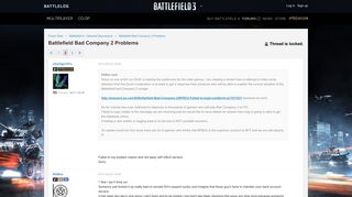 Battlefield Bad Company 2 Problems - Battlelog