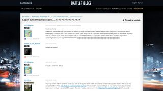 Login authentication - Forums - Battlelog / Battlefield 3
