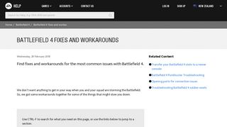 Battlefield 4 - Battlefield 4 fixes and workarounds - EA Help