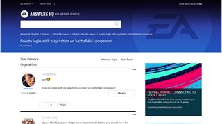 how to login with playstation on battlefield companion - Answer HQ