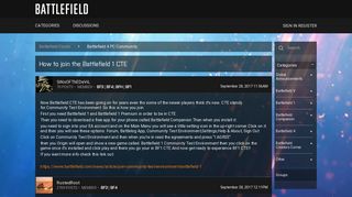 How to join the Battlefield 1 CTE — Battlefield Forums