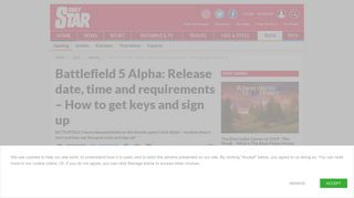 Battlefield 5 Alpha: Release date, time and requirements – How to get ...