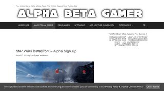 Star Wars Battlefront – Alpha Sign Up | Alpha Beta Gamer