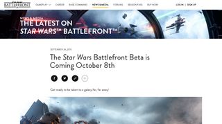 The Star Wars Battlefront Beta is Coming October 8th - Star Wars ...