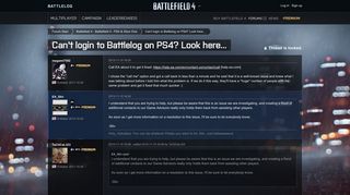 Can't login to Battl - Forums - Battlelog / Battlefield 4