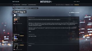 Can't log in - Forums - Battlelog / Battlefield 4