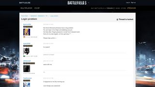 Login problem - Forums - Battlelog / Battlefield 3