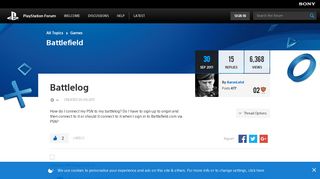 Battlelog - PlayStation Forum