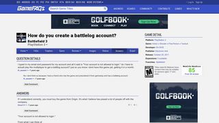 How do you create a battlelog account? - Battlefield 3 Answers for ...