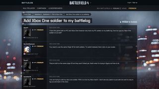 Add Xbox One soldier - Forums - Battlelog / Battlefield 4