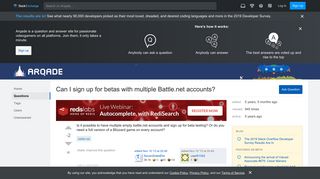 Can I sign up for betas with multiple Battle.net accounts? - Arqade