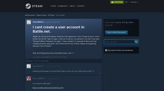 I cant create a user account in Battle.net. :: Off Topic - Steam ...