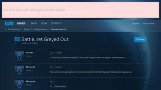 Battle.net Greyed Out - Blizzard Forums